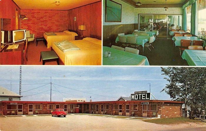 Northern Lights Motel & Restaurant - Old Postcard Photo (newer photo)